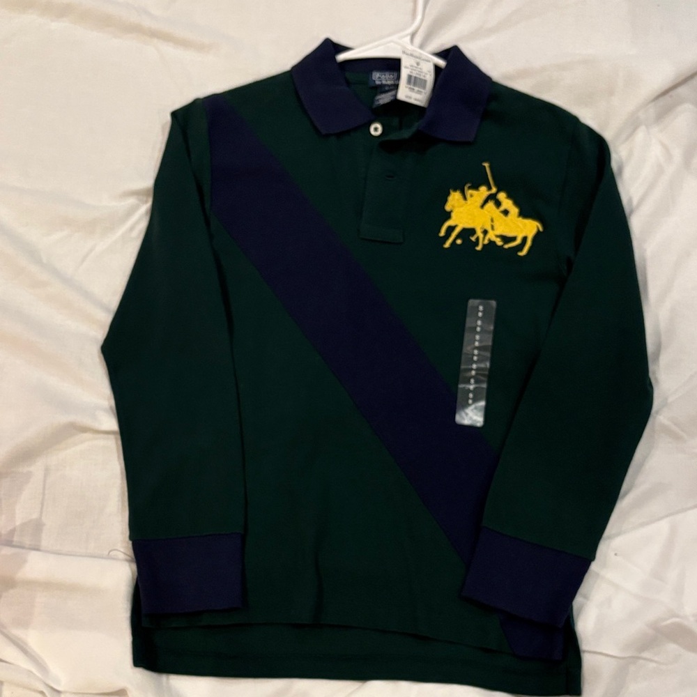 Polo by Ralph Lauren Green and Navy Shirt